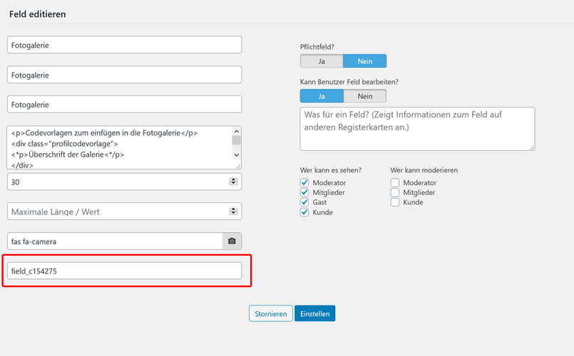 Customfield Nummer